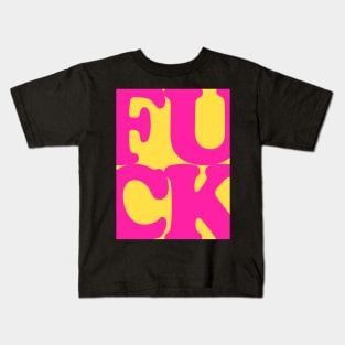 60's Style Pop Art Typographic F*CK Artwork Kids T-Shirt